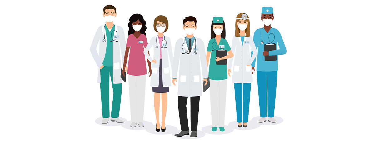 medical professionals illustration