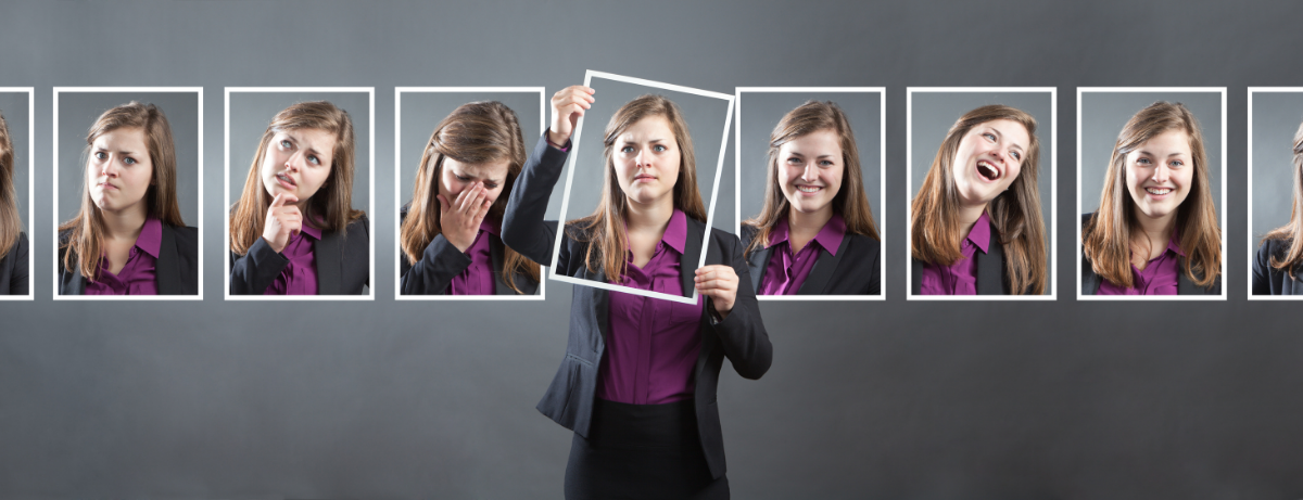 woman holding frame