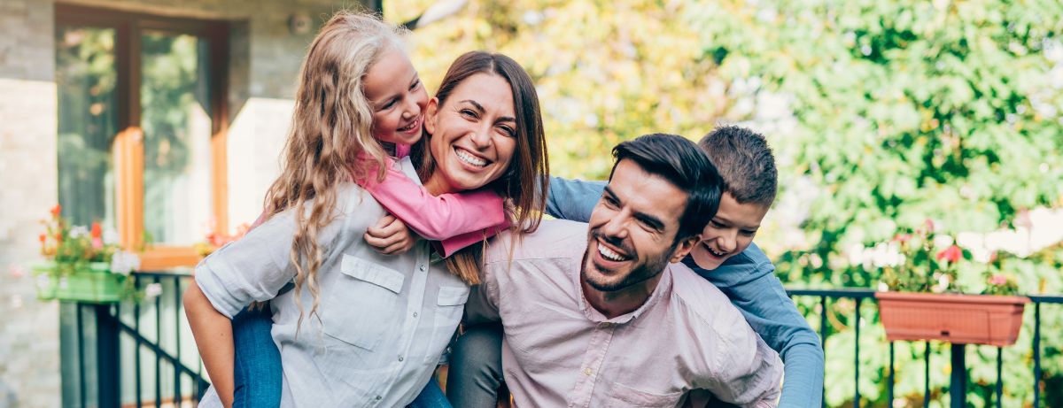 family having fun